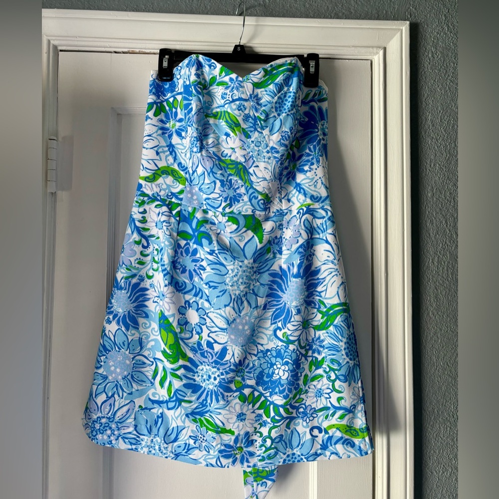 Lilly Pulitzer Kylo Romper Frenchie Blue Suns Out size 8